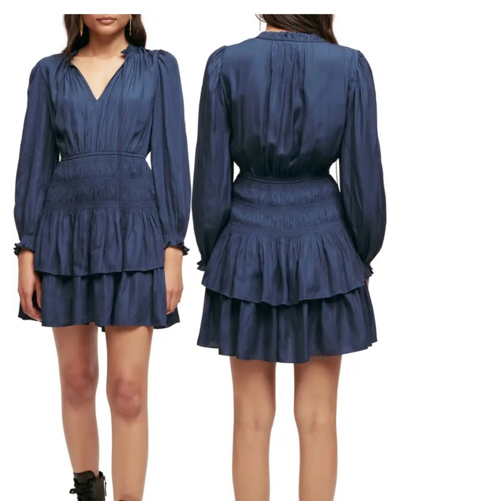 MAJE - Radjina long sleeve tiered dress
